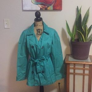 NWOT! Teal, Spring-time pea coat